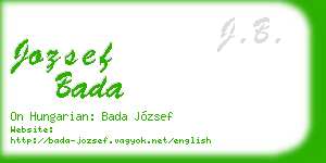 jozsef bada business card