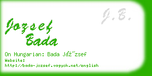 jozsef bada business card